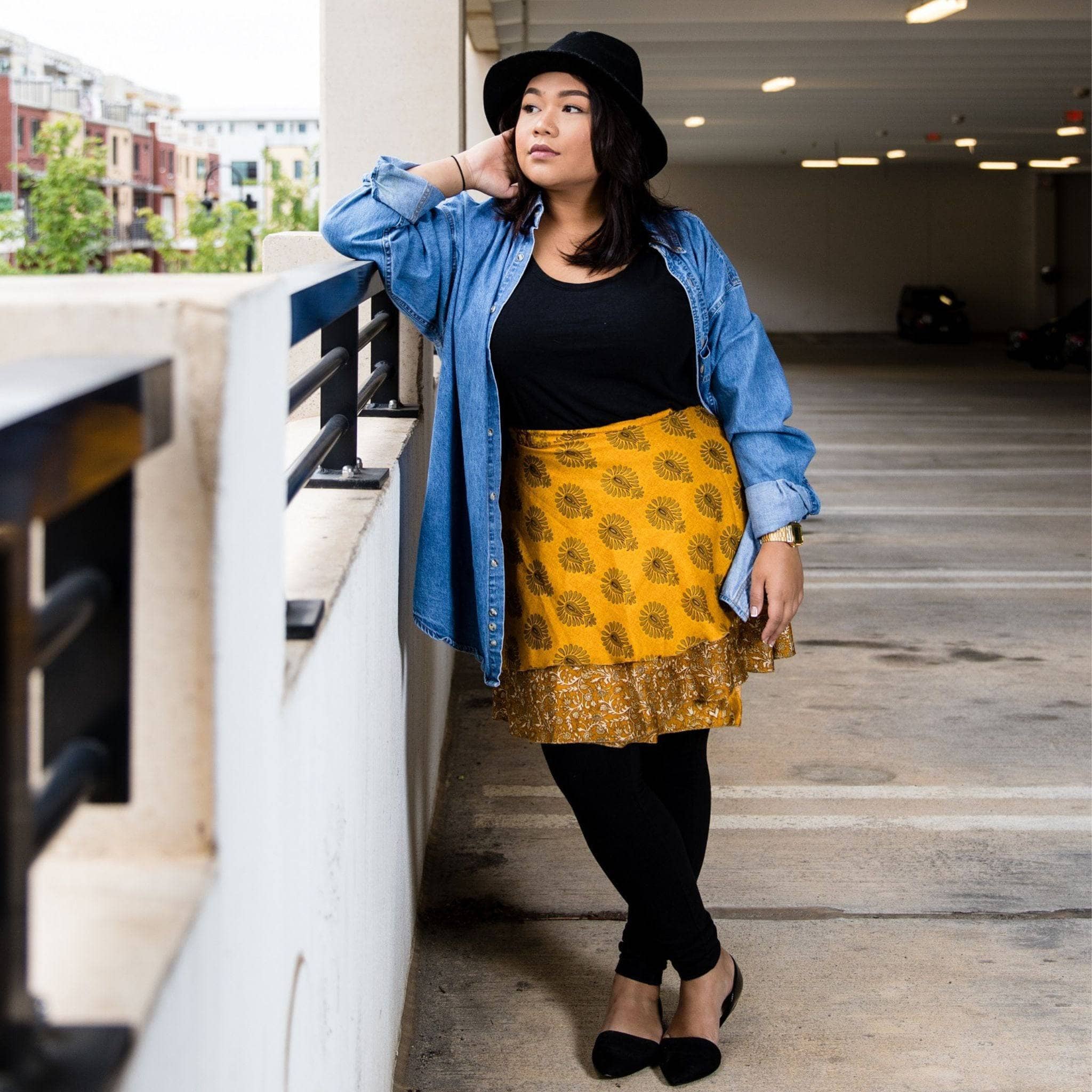 Knee Length Mini Sari Wrap Skirts Lightweight Summer Wardrobe Essential Flirty Beachside Style Darn Good Yarn